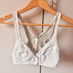 White Leather Bralette/Crop Top